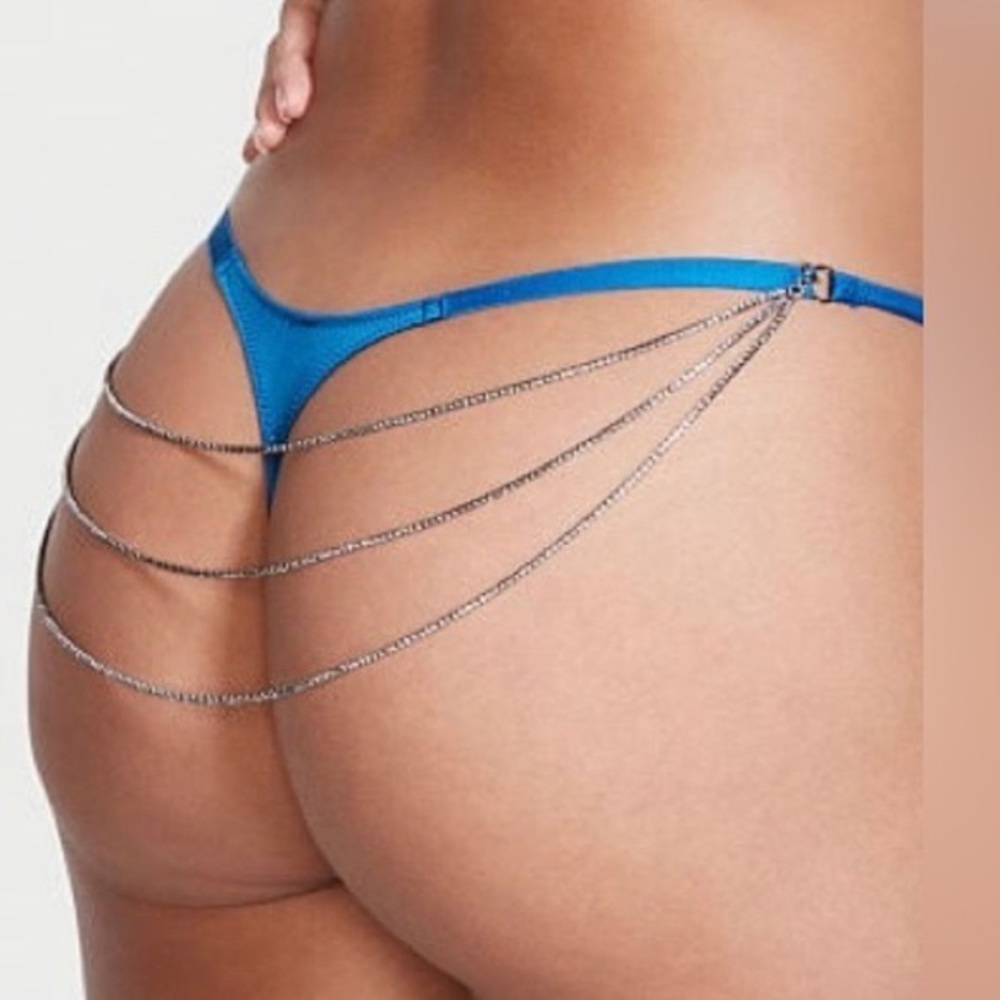 VS Very Sexy V-String Panty with 3 layer sparkly jewelry chains over butt